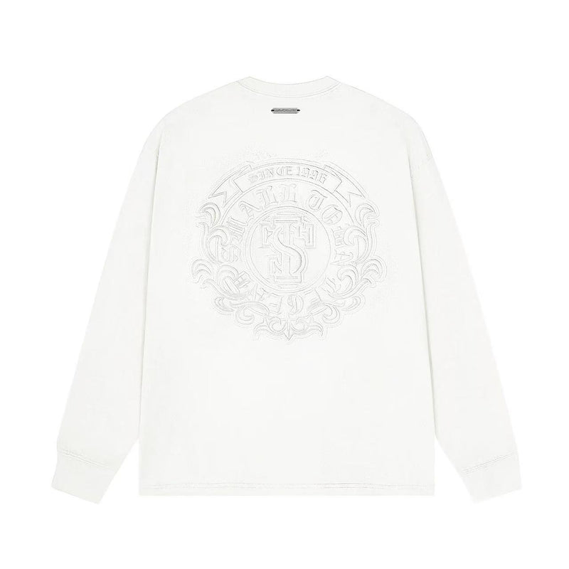 STK Vintage Circular Applique Embroidered Long-Sleeve T-Shirt
