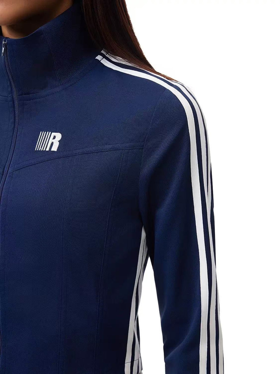 FDR Stand Collar Slim Fit Webbing Jacket (For Women)