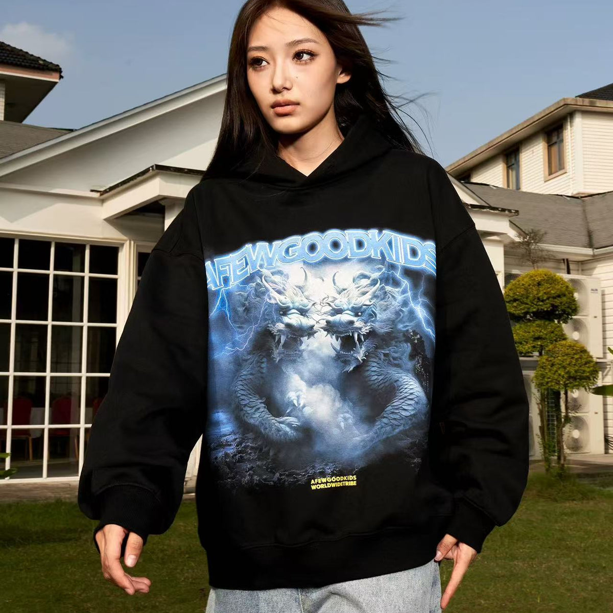 AFGK Double Dragon Pullover Hoodie