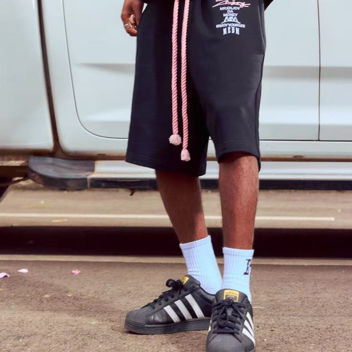MEDM Hip Hop Drawstring Shorts