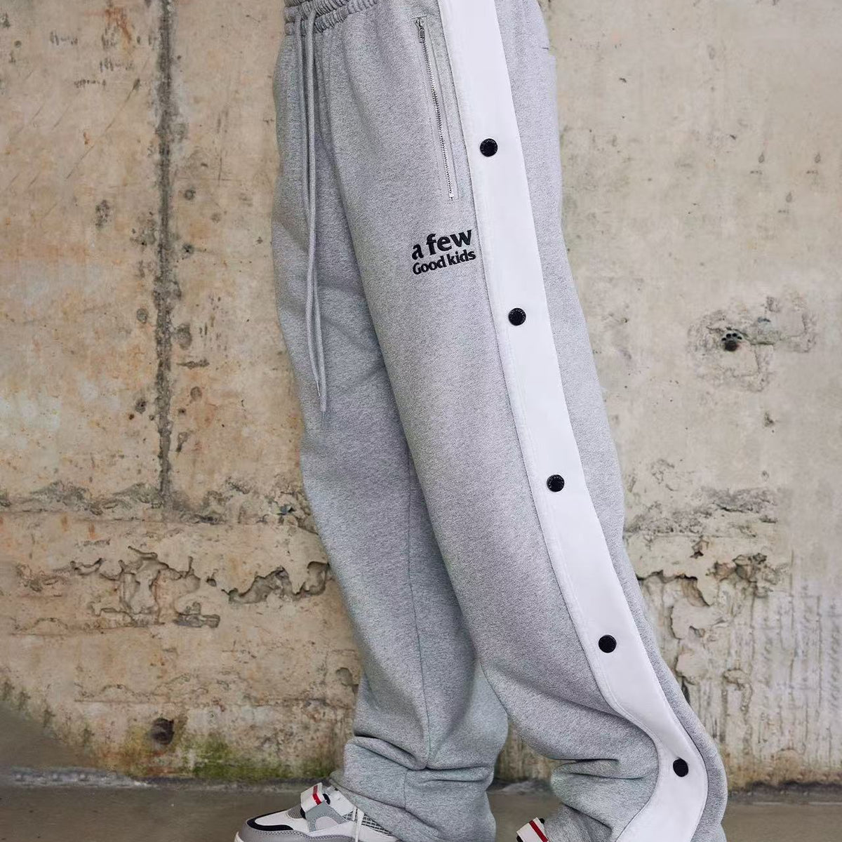 AFGK Basic Buttoned Basketball Casual Pants