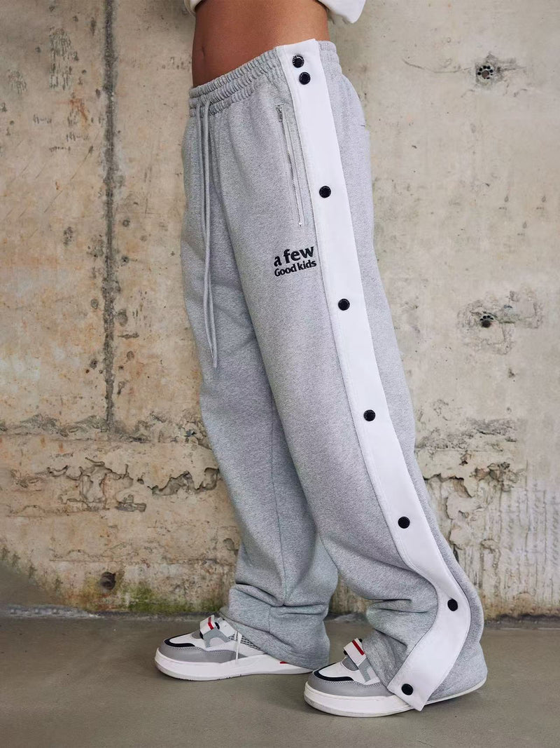 AFGK Basic Buttoned Basketball Casual Pants