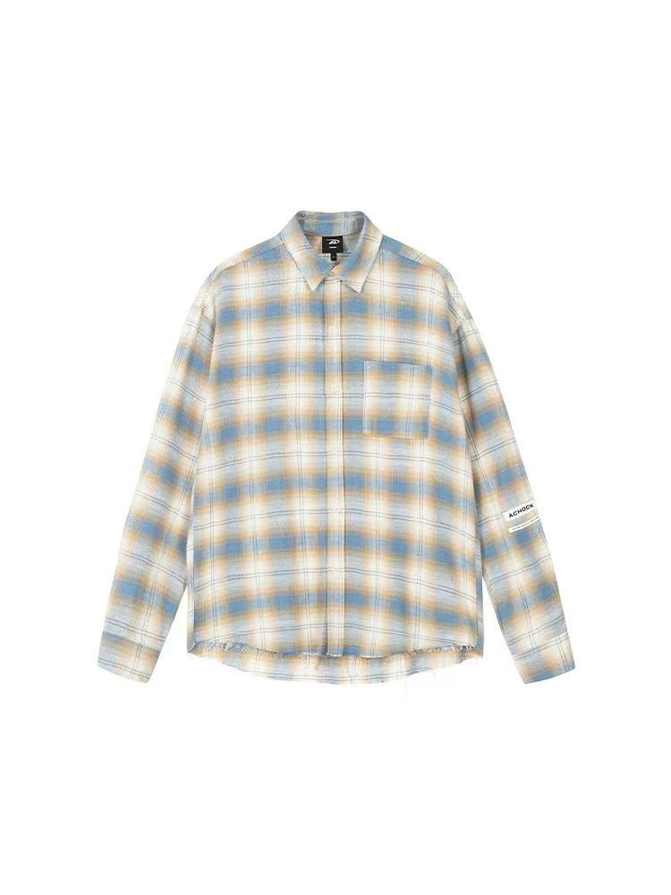 ACHOCK Casual Plaid Long-sleeve Shirt