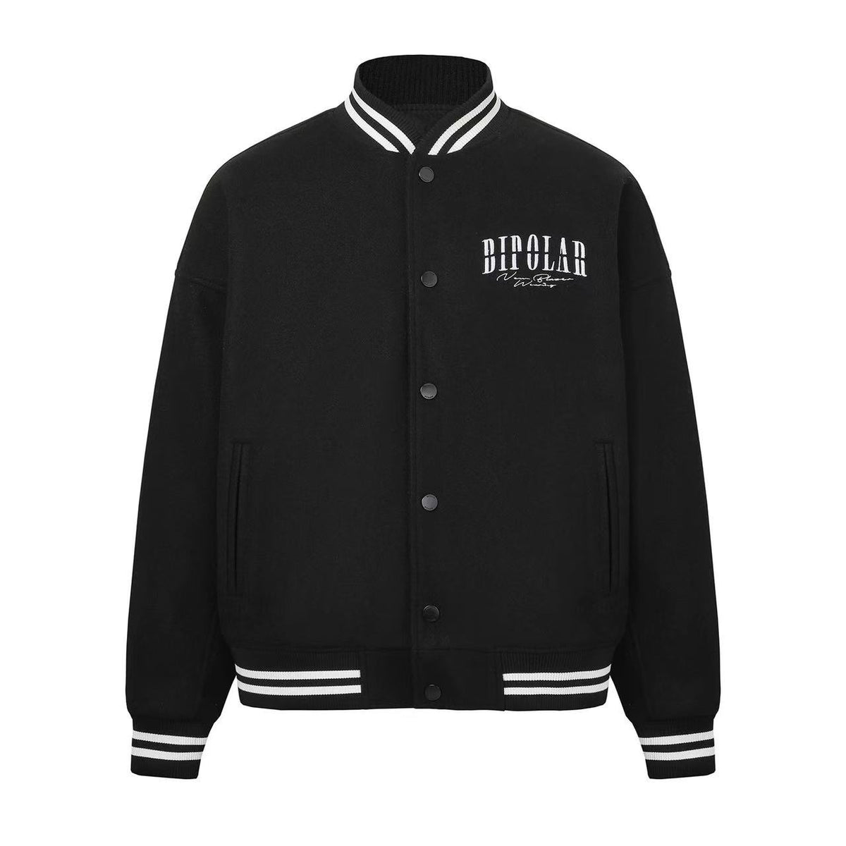 BIPOLAR  Basic Lettered Baseball Jersey