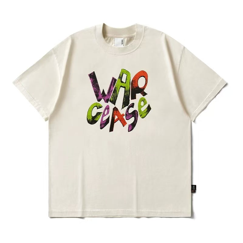 REMEDY Vintage War Cease Match Print Short-sleeve T-shirt