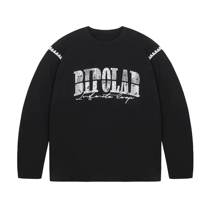 BIPOLAR Lace Polka Dot Patch Long-sleeve T-shirt