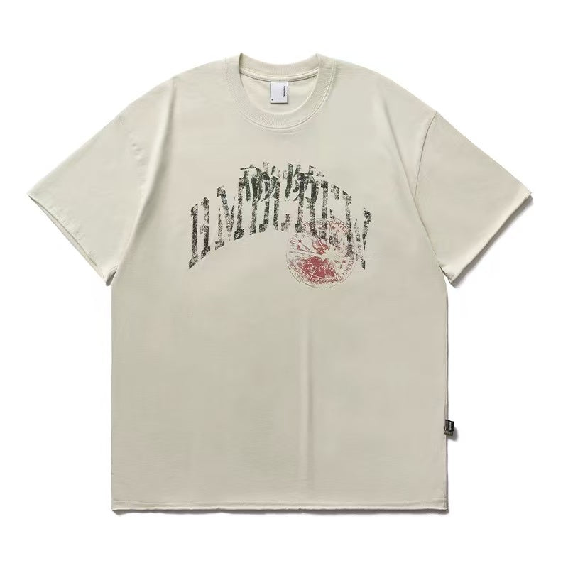 REMEDY Distressed Letter Print Short-sleeve T-shirt