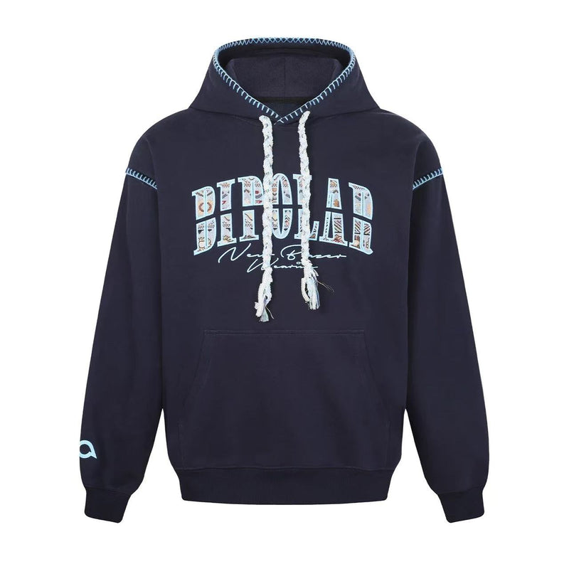 BIPOLAR Ethnic Style Woven Patchwork Hoodie