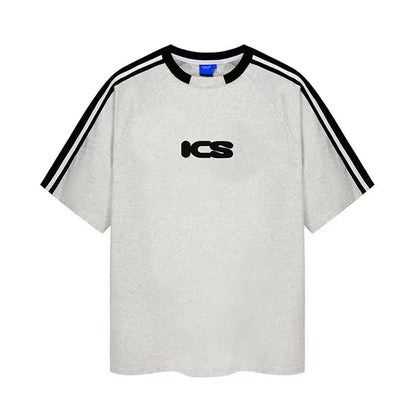ICONSLAB Millennium Retro Strip Stitching T-shirts
