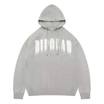 BIPOLAR Direct Print Letter Hooded Sweater