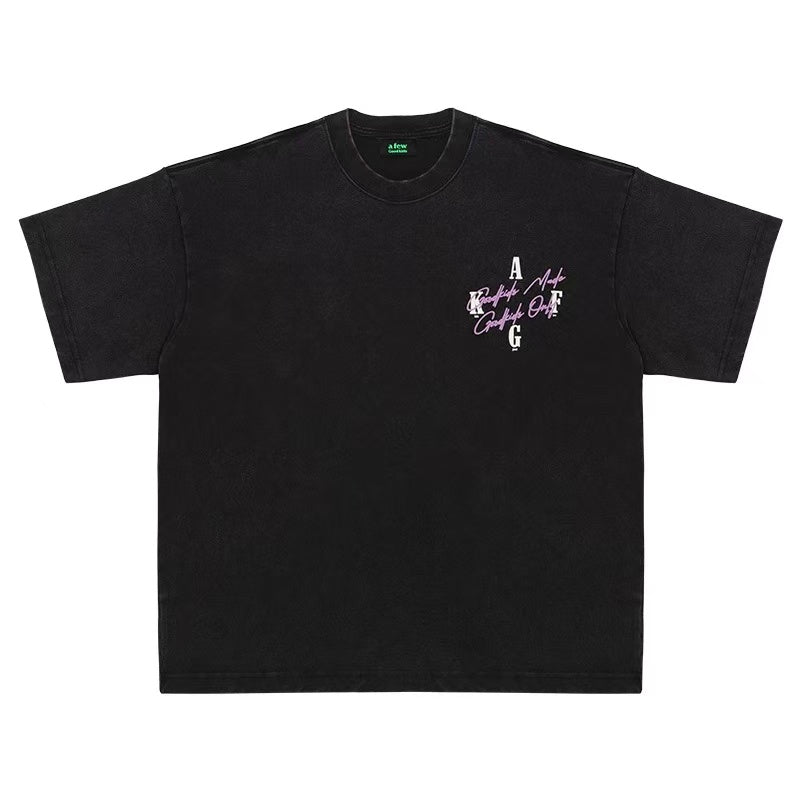 AFGK Washed Basic Short-sleeved T-shirt