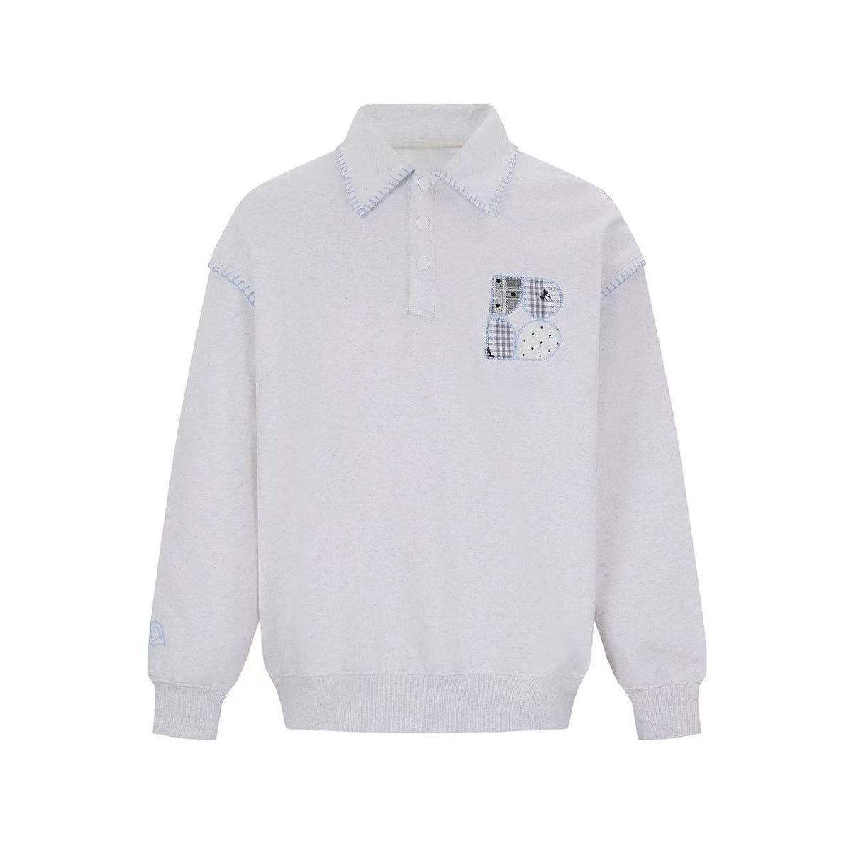 BIPOLAR Lace Patch Polo Sweatshirt