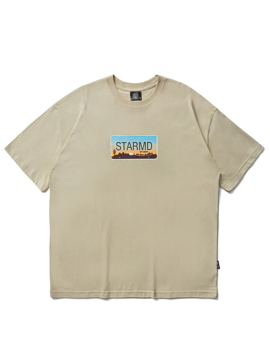 REMEDYxSTA Star License Plate Print Short-sleeve T-shirt