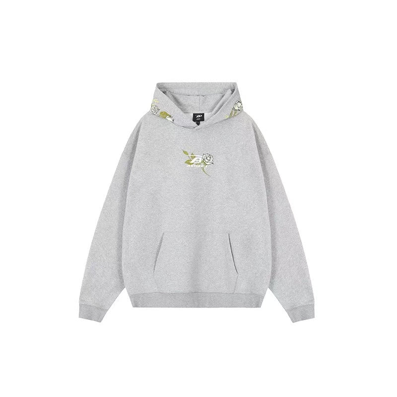 ACHOCK Floral Embroidered Retro Hoodie