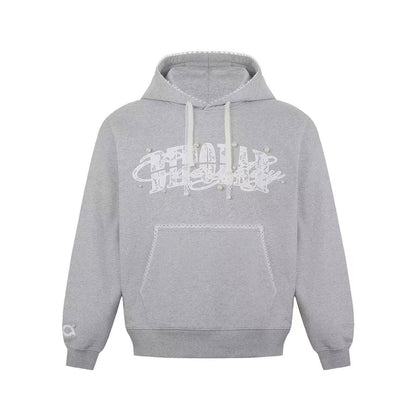 BIPOLAR Lace Pearl Patch Logo Hoodie
