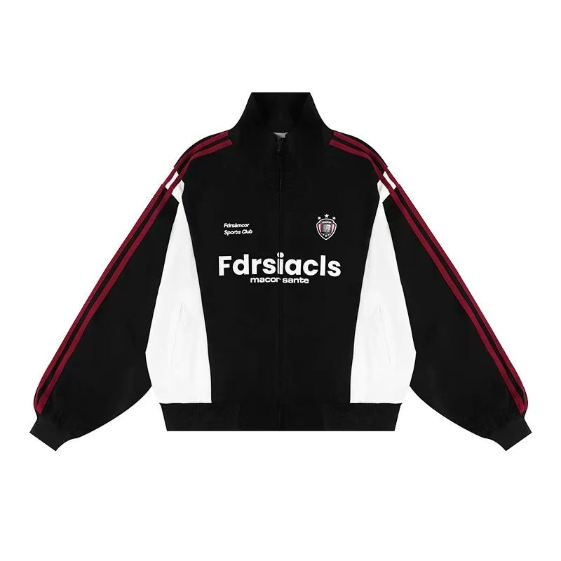 FDR Contrast Color Webbing Stand Collar Jacket (For Women)