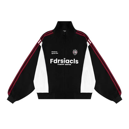 FDR Contrast Color Webbing Stand Collar Jacket (For Women)