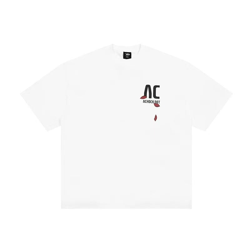 ACHOCK Logo Rose Print T-shirt