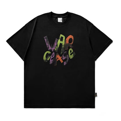 REMEDY Vintage War Cease Match Print Short-sleeve T-shirt