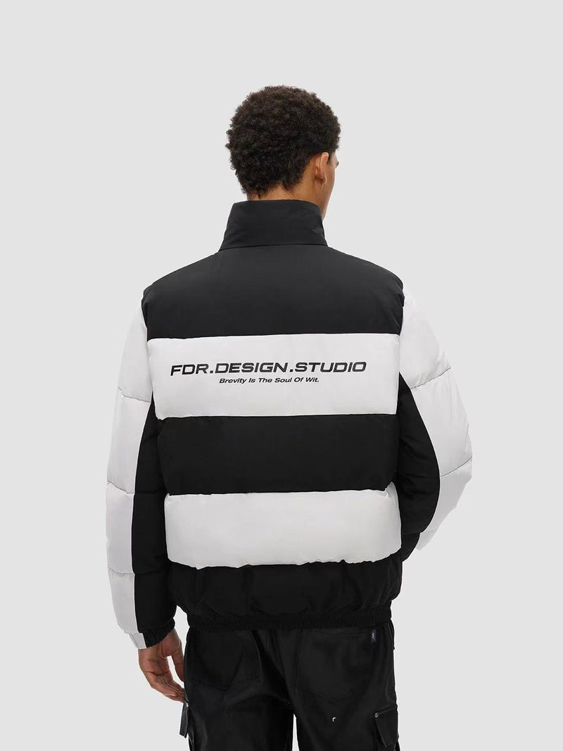 FDR Contrast Color Patchwork Cotton Jacket