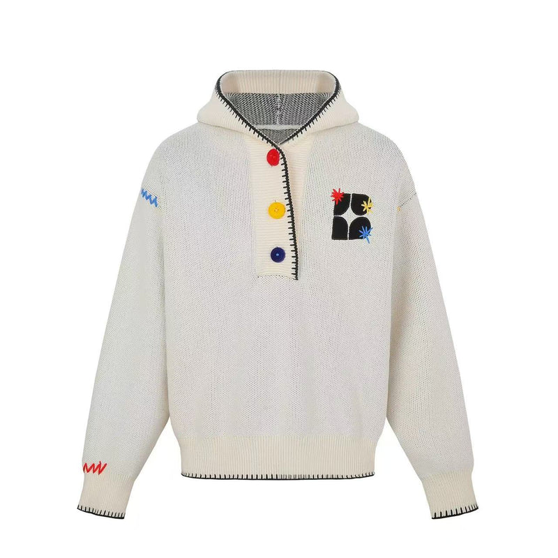 BIPOLAR Hyphenation Patch Embroidered Hooded Sweater
