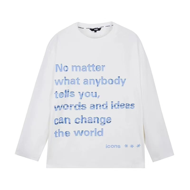 ICONSLAB Mosaic Text Long Sleeve T-shirt