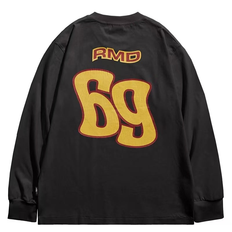 REMEDY 69 Cracked Print Long-sleeve Tee