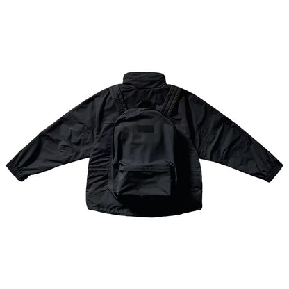 REMEDY Logo Print Backpacking Trench Coat