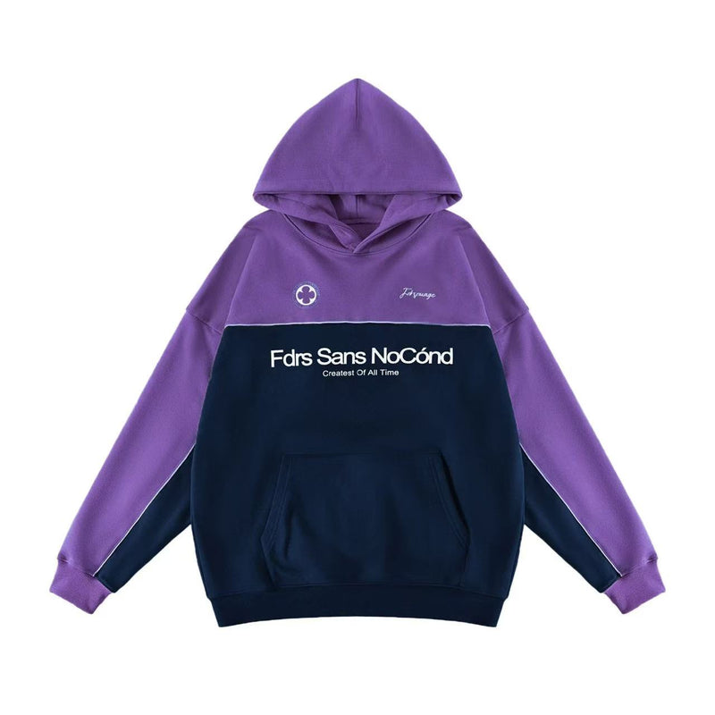 FDR Contrast Color Paneled Hoodie