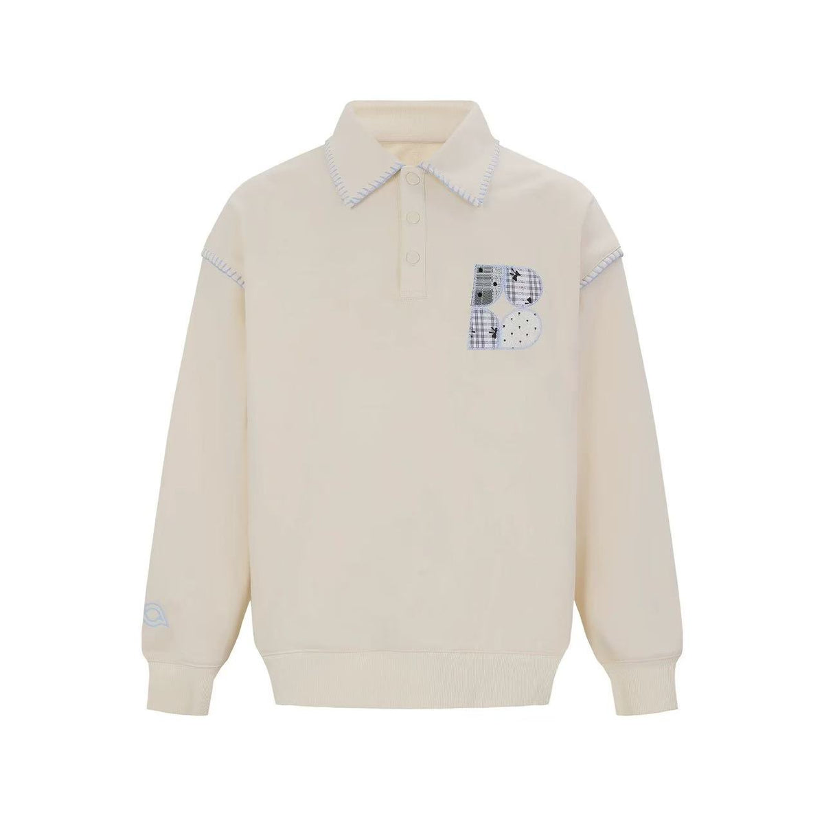 BIPOLAR Lace Patch Polo Sweatshirt