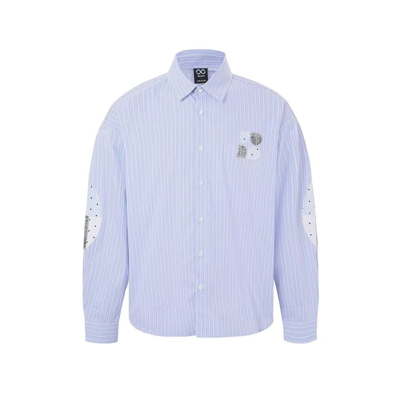 BIPOLAR Lace Plaid Patchwork Striped Polo Shirts