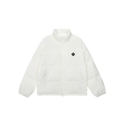 ACHOCK Logo Design Velvet Stand Collar Down Jacket