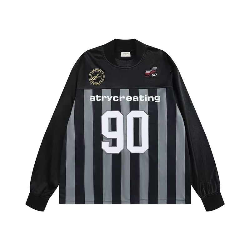 ATRY Mesh Striped Football Long-sleeve T-shirt