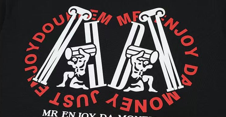 MEDM Roman Column Print Short-sleeved T-shirt