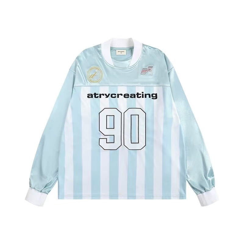 ATRY Mesh Striped Football Long-sleeve T-shirt