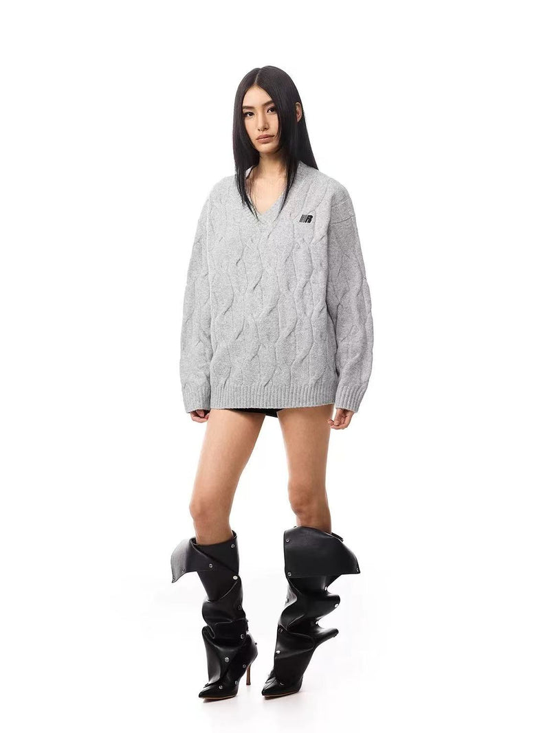 FDR High Street V-neck Twist Sweater