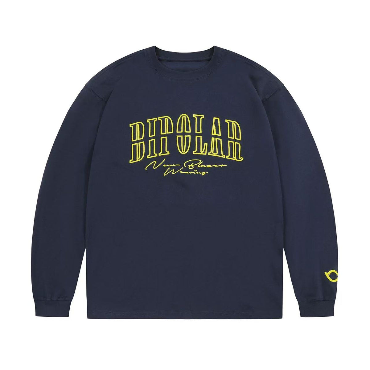 BIPOLAR Basic Embroidered Long-sleeved T-shirt