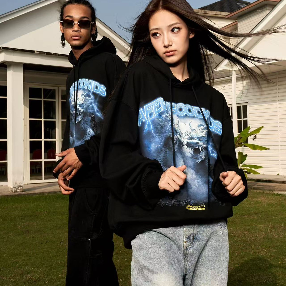AFGK Double Dragon Pullover Hoodie