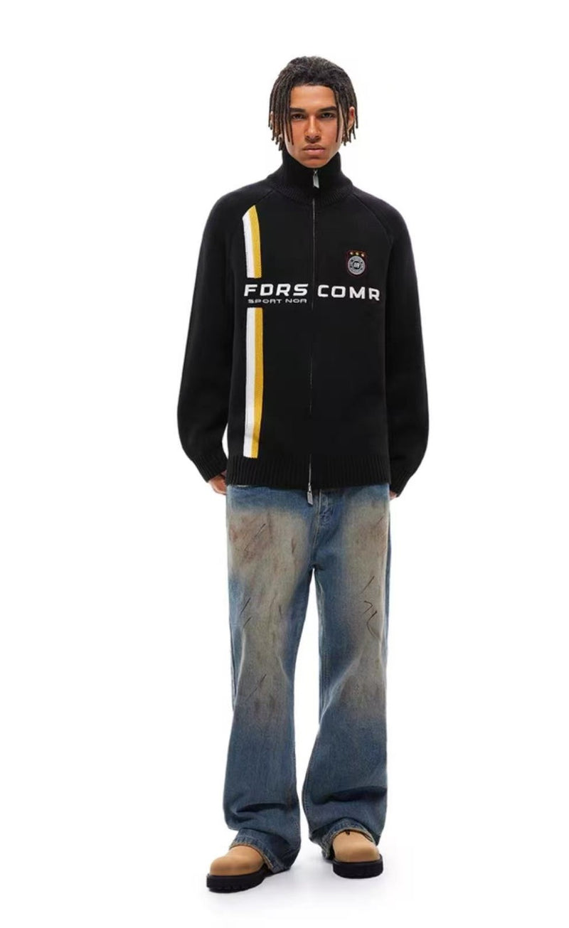 FDR Sport Contrast Cardigan Sweater