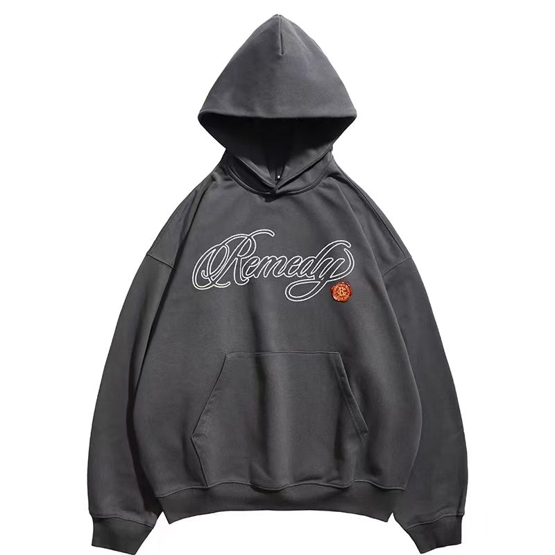 REMEDY Metal Postmark Logo Embroidery Hoodie