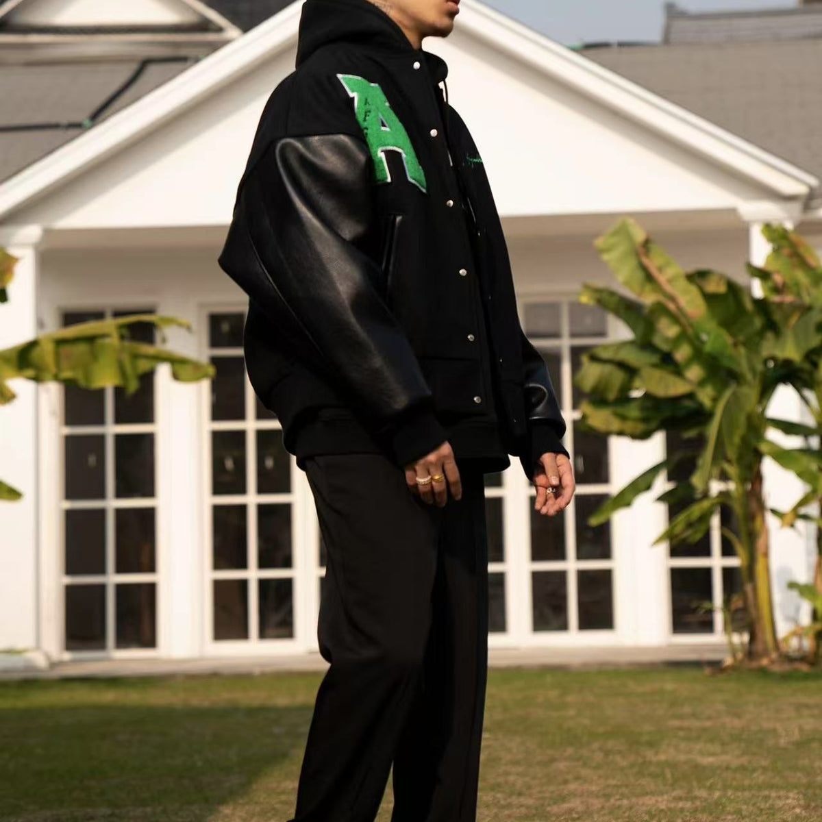 AFGK Hip-hop Baseball Varsity Jacket
