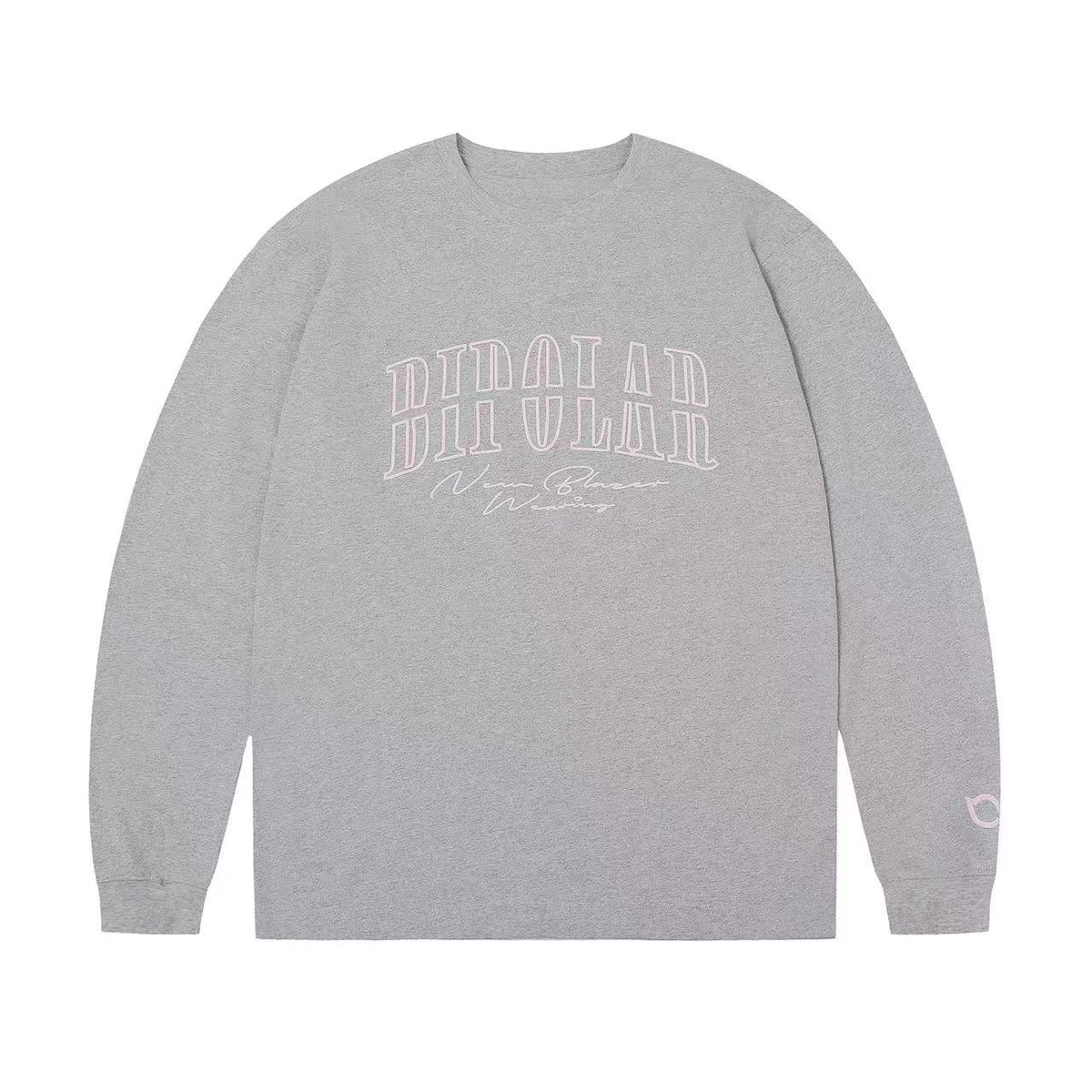 BIPOLAR Basic Embroidered Long-sleeved T-shirt