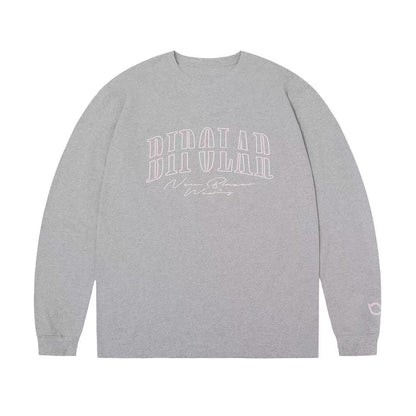 BIPOLAR Basic Embroidered Long-sleeved T-shirt