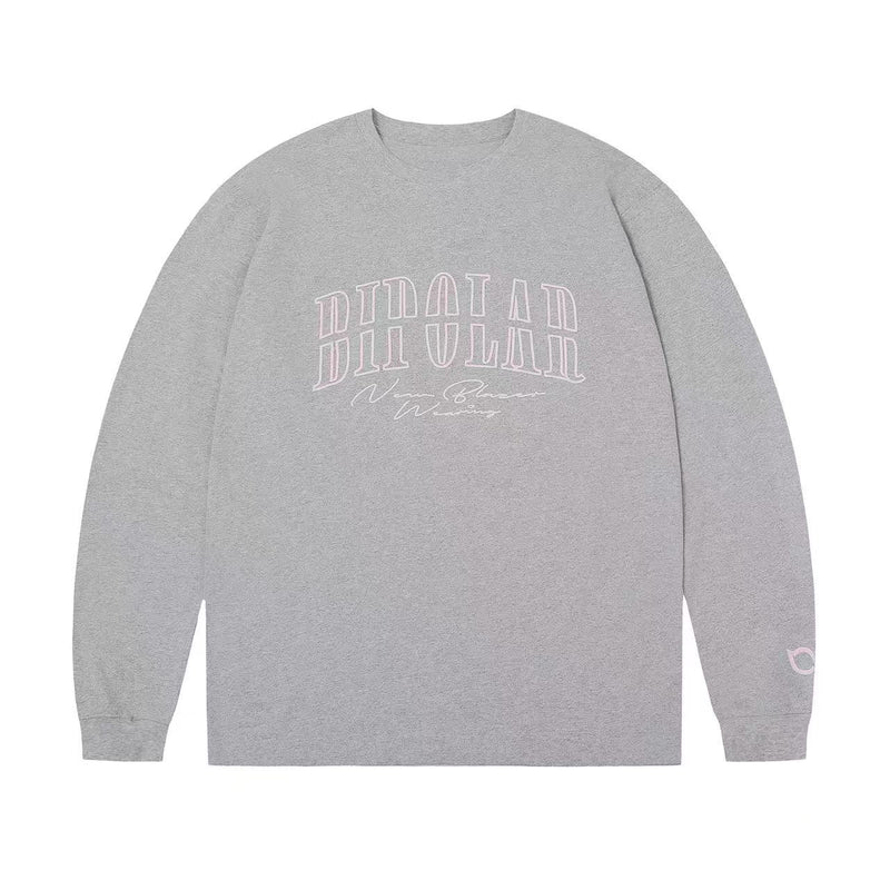 BIPOLAR Basic Embroidered Long-sleeved T-shirt