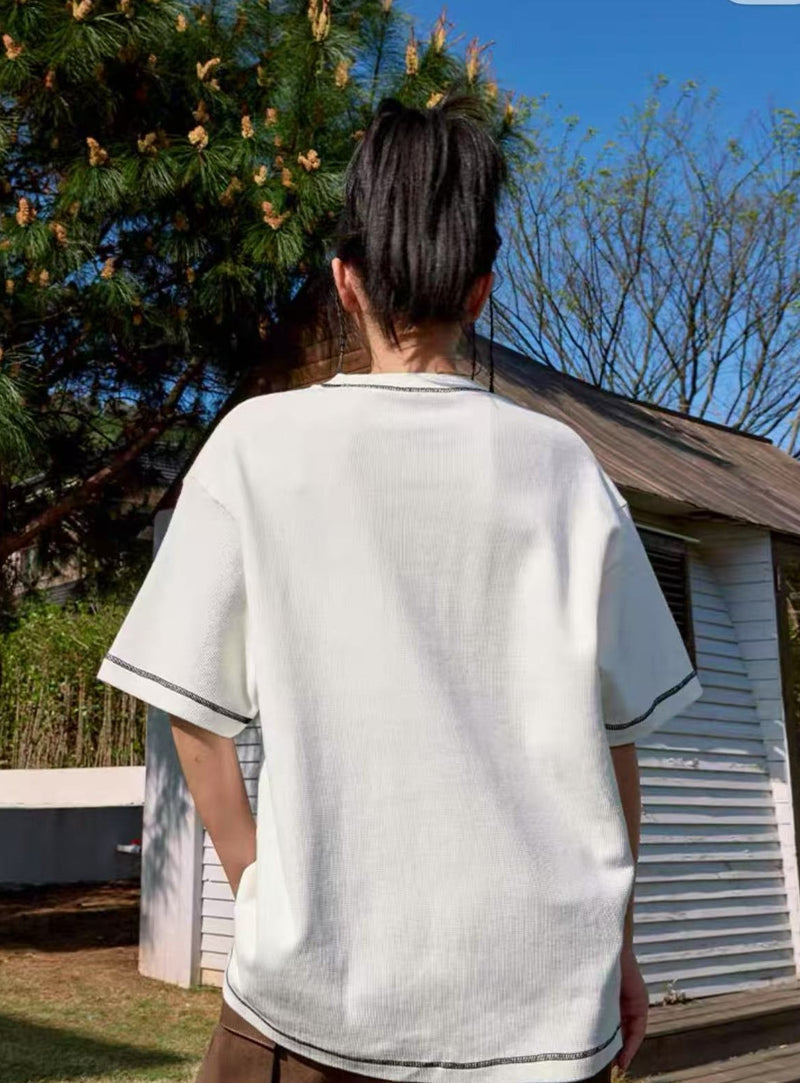 MEDM Waffle Logo Letter T-shirt