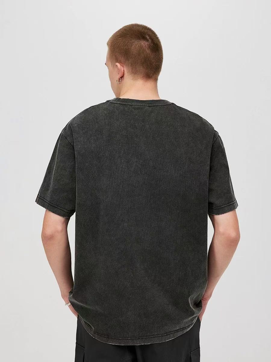 ATRY Washed Appliqué Embroidered T-shirt