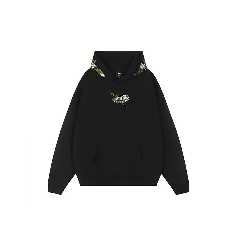 ACHOCK Floral Embroidered Retro Hoodie
