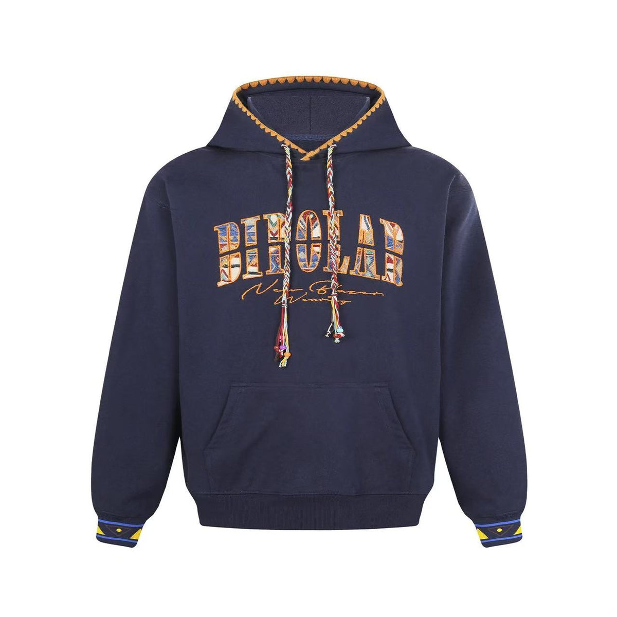 BIPOLAR Ethnic Style Patchwork Embroidery Hoodie